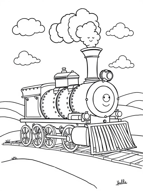 colorful steam engine fun