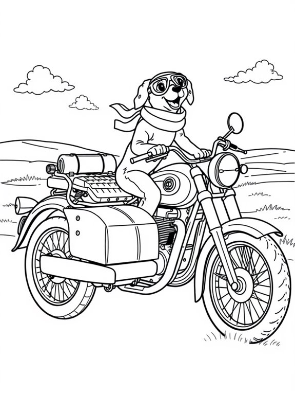 coloring page animal rider