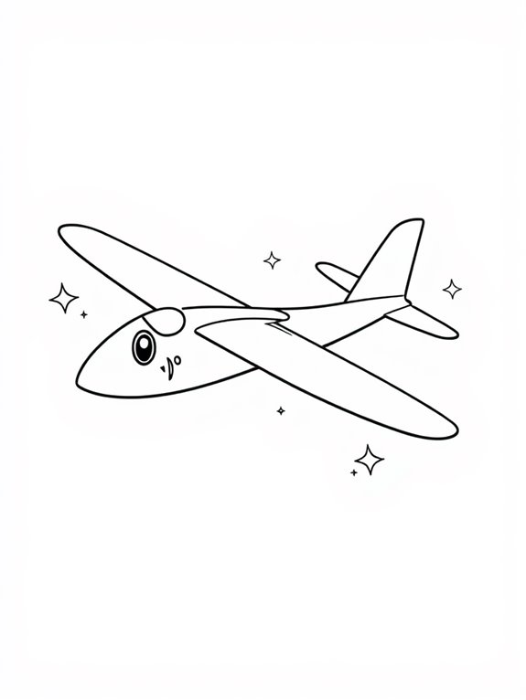 coloring page for gliders