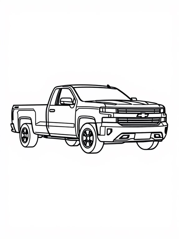 coloring page for silverado