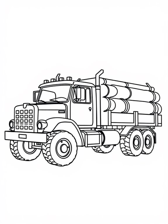 coloring page for trucks