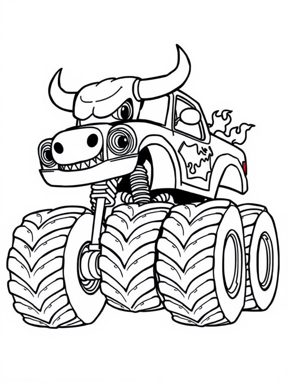 coloring page of el toro loco