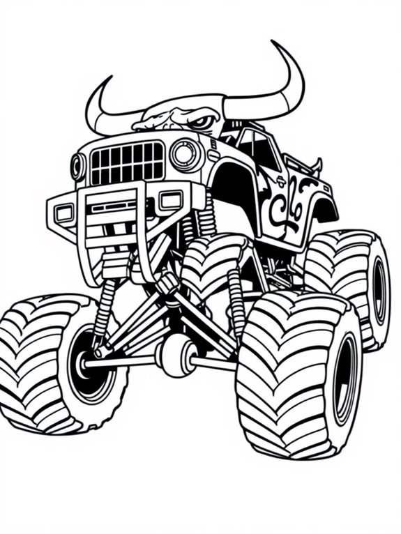 coloring page of el toro loco