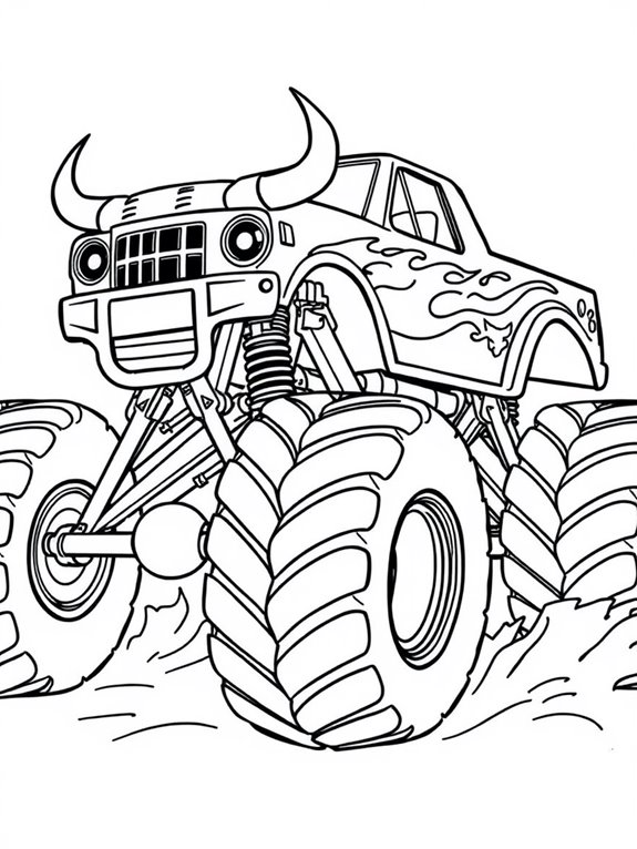 coloring page of el toro loco