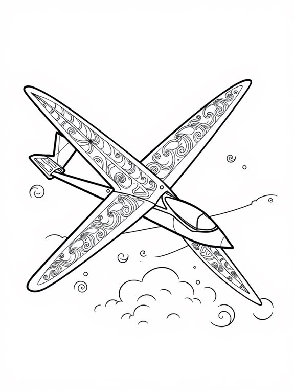 coloring page of glider