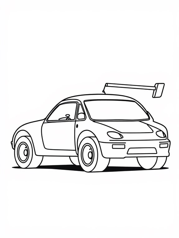 coloring page of rally car