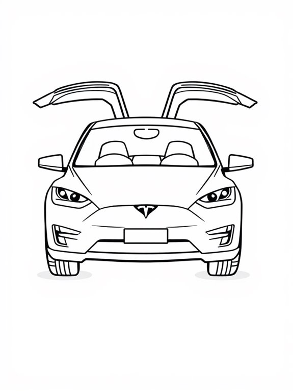 coloring page of tesla