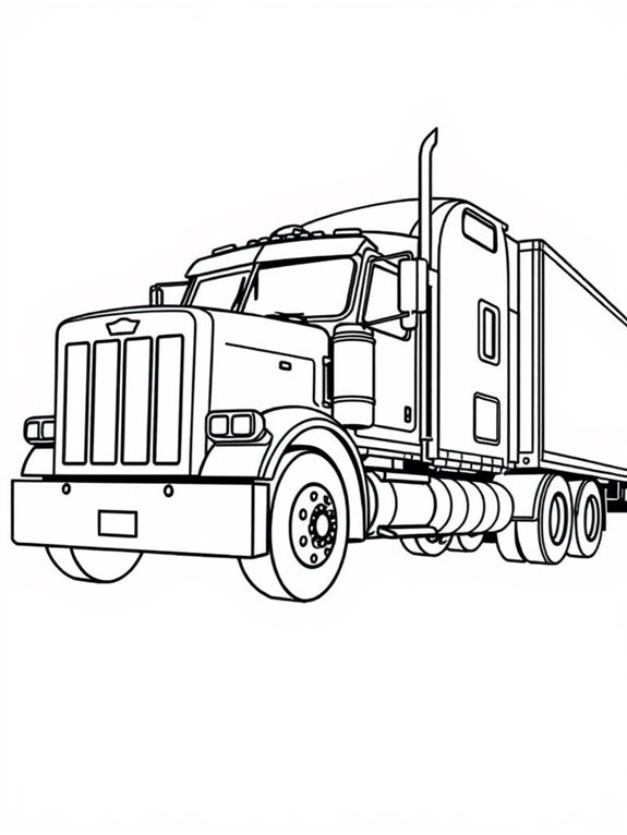 coloring page of truck