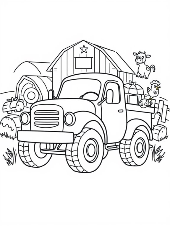 coloring page of truck