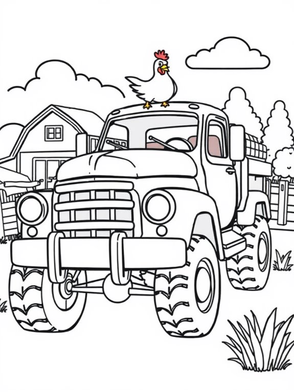 coloring page of truck