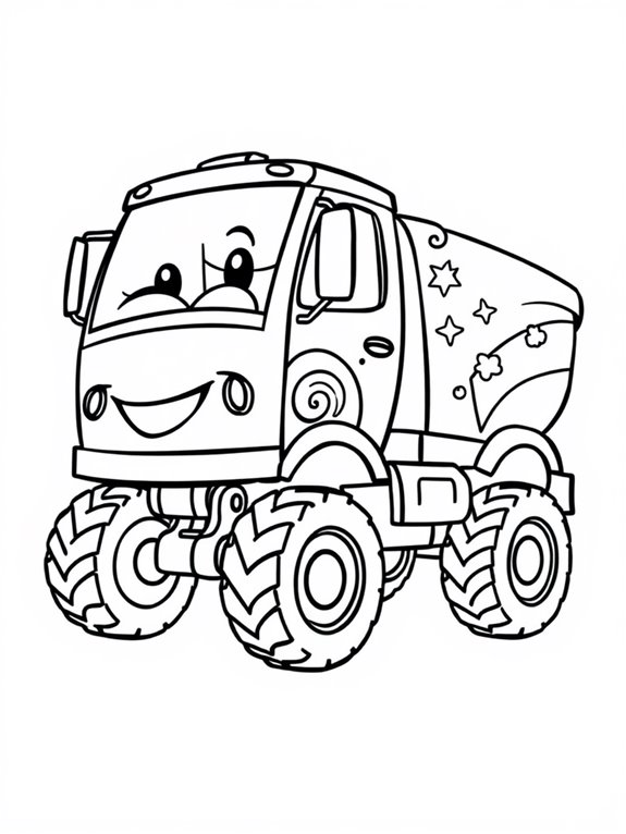 coloring page of truck