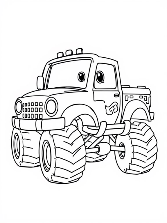 coloring page of truck