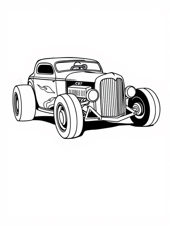 cool hot rod coloring