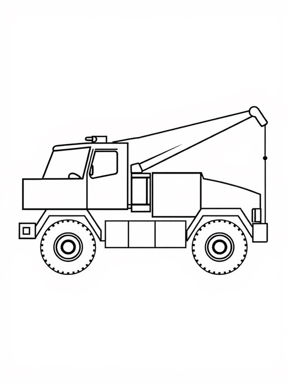 crane truck coloring page