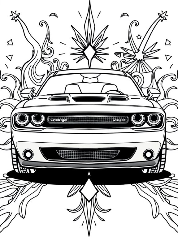 customizable dodge challenger patterns