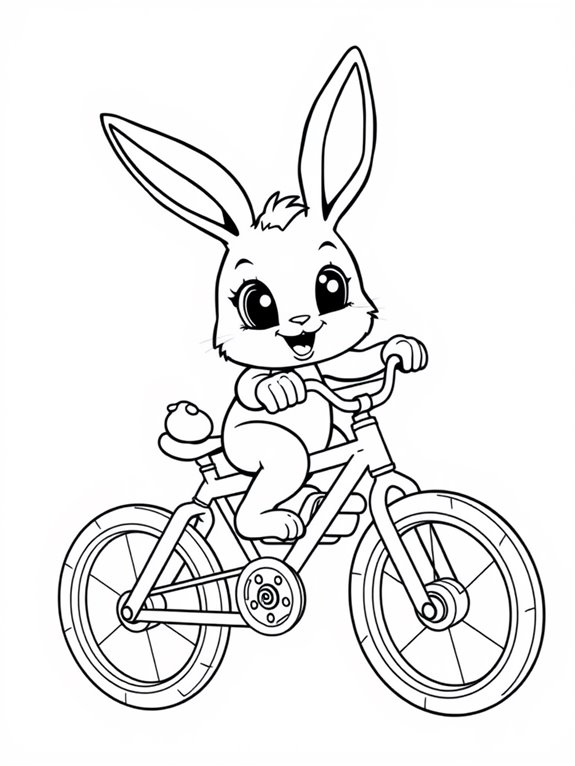 cute animal on bike