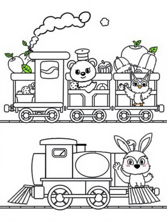 cute animal train conductors