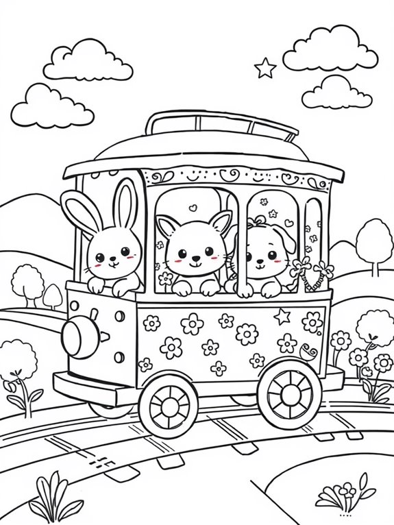 cute animal trolley adventure