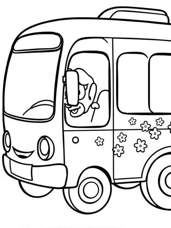 cute cartoon city bus