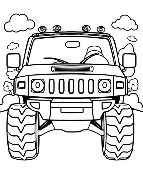 cute cartoon hummer h1