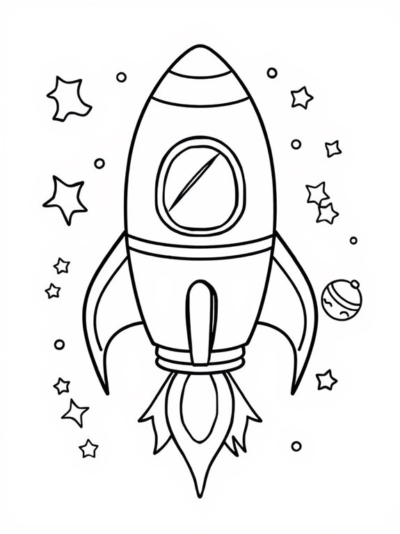 cute cartoon rocket illustration