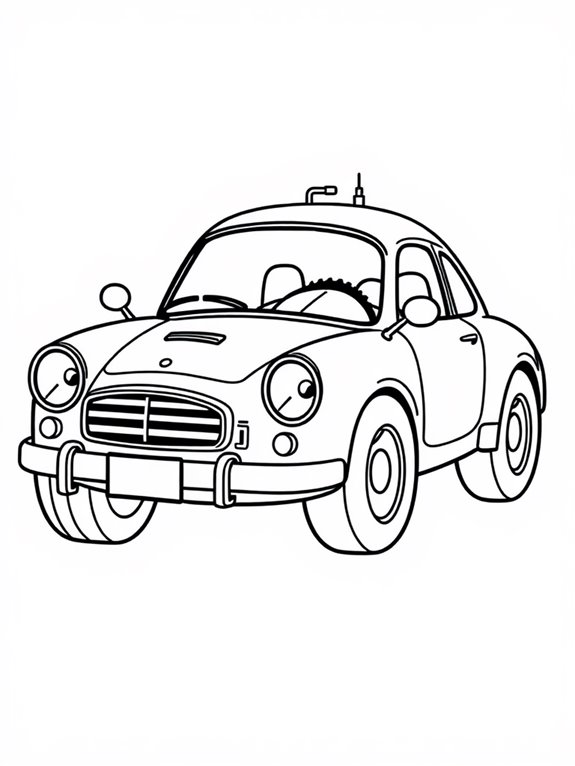 cute cartoon spy car