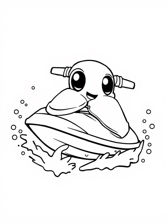 cute chibi jet ski