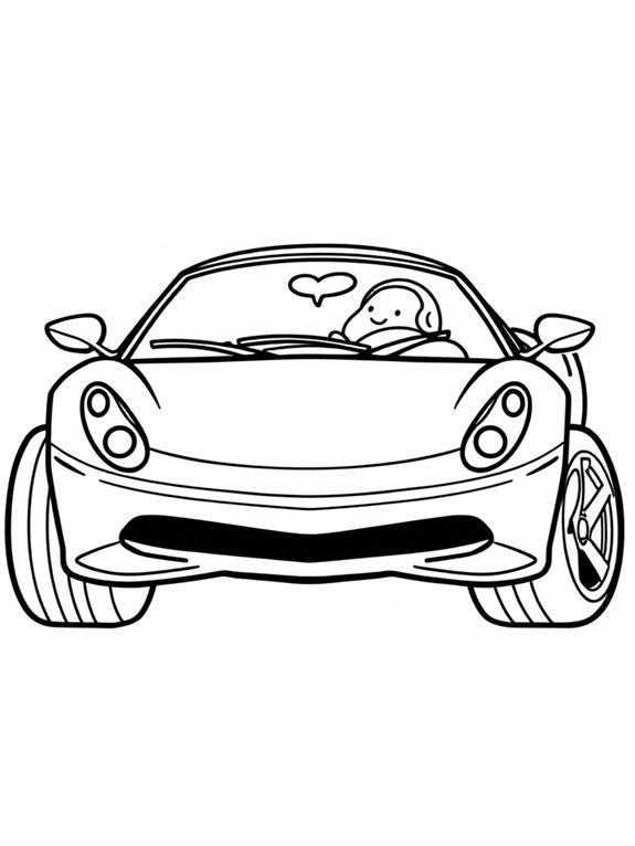 cute ferrari coloring page