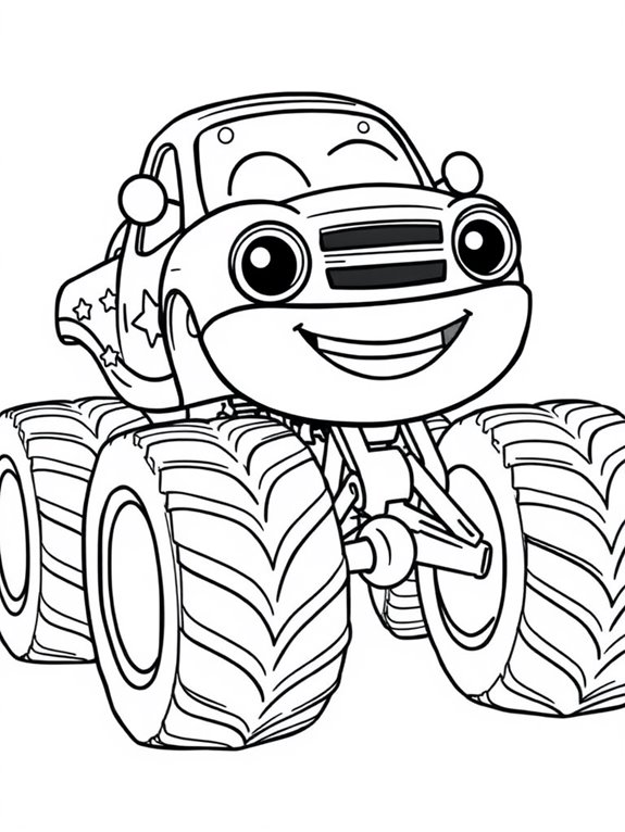 cute monster truck coloring