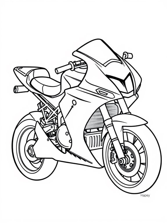 cute motorcycle racing art