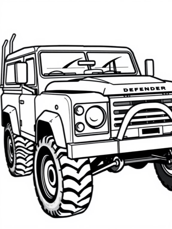 defender cartoon coloring page