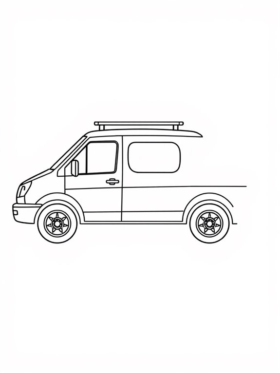 delivery van coloring page