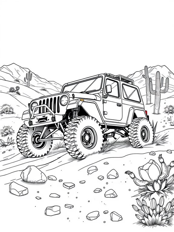 desert off road vehicle coloring