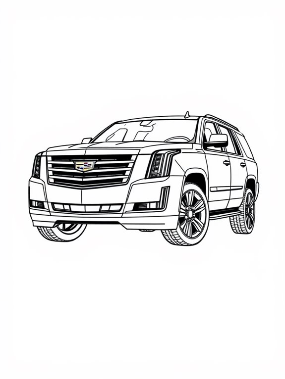 detailed cadillac escalade illustration