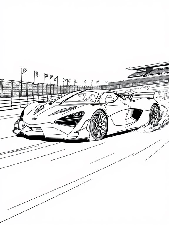 detailed hypercar racing scene