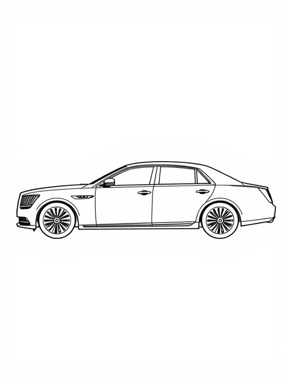 detailed lincoln continental illustration