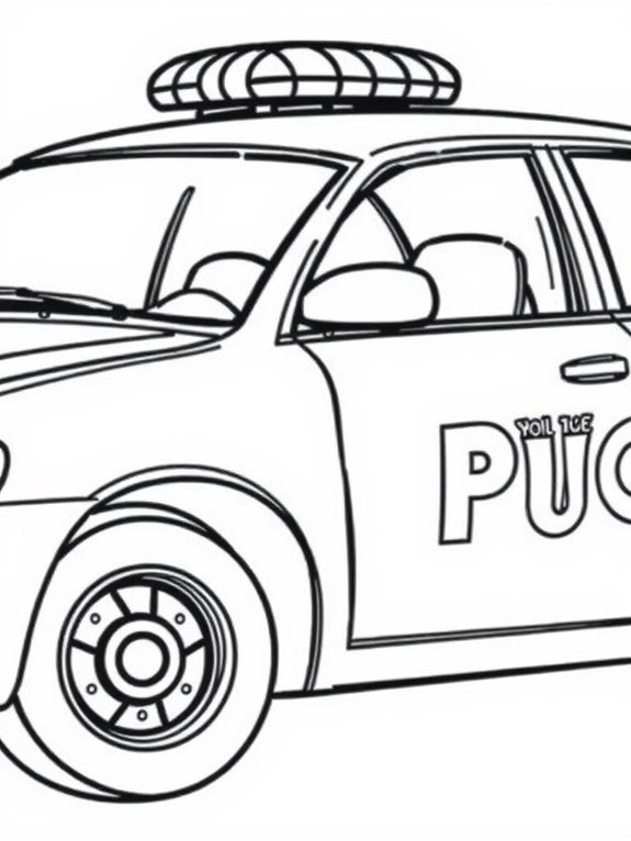 detailed police vehicle illustration