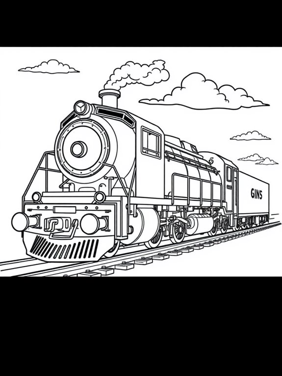 diesel train coloring page