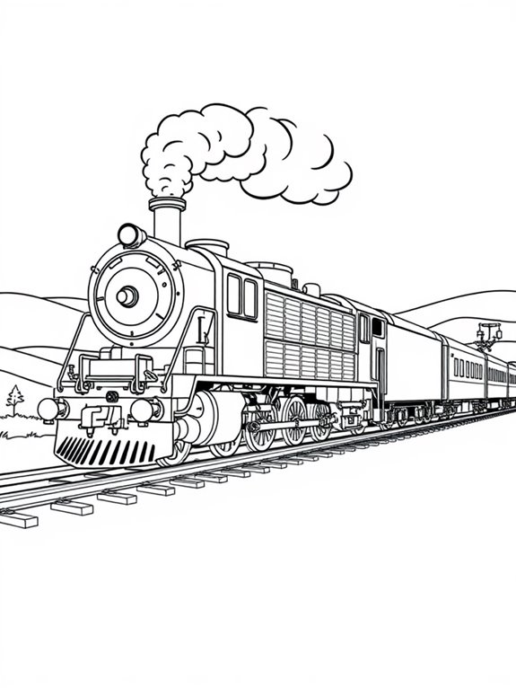 diesel train coloring page