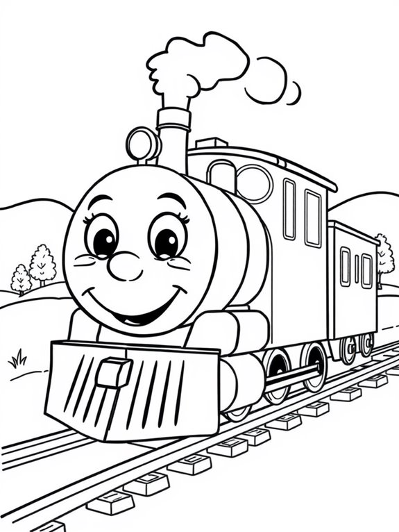 diesel train coloring page