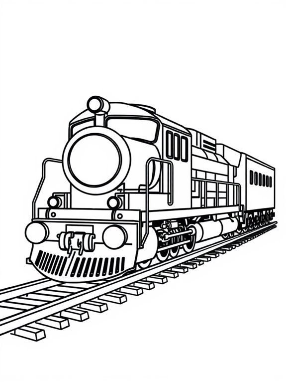 diesel train coloring page