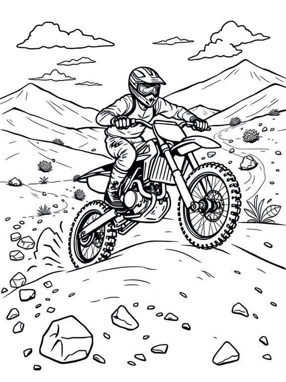 dirt bike coloring fun