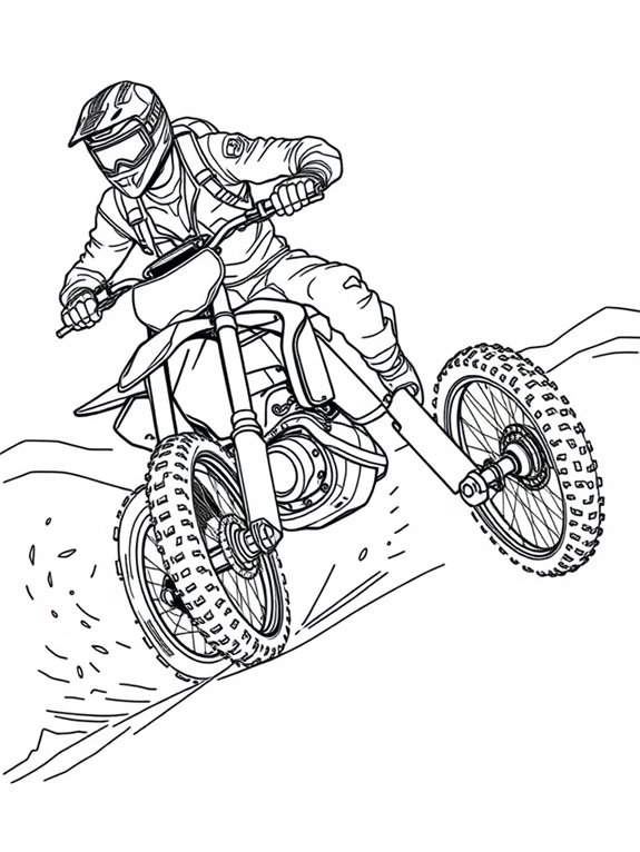 dirt bike coloring page