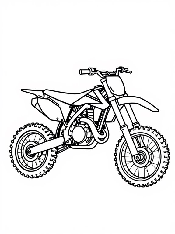 dirt bike coloring page