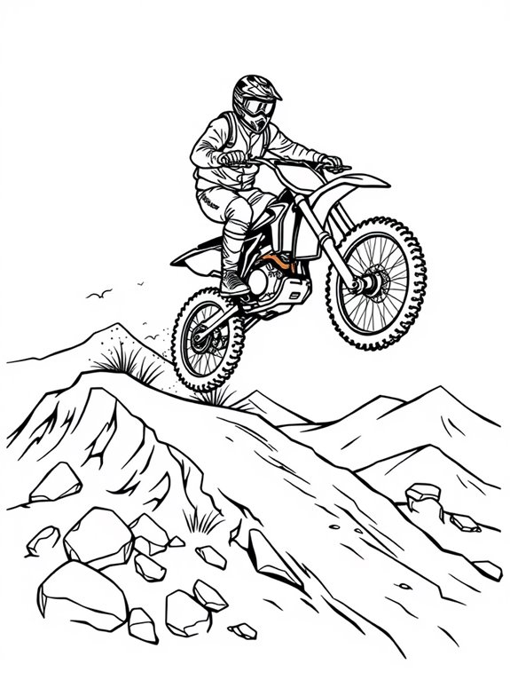 dirt bike stunt illustration