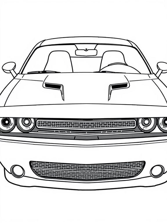 dodge challenger front view