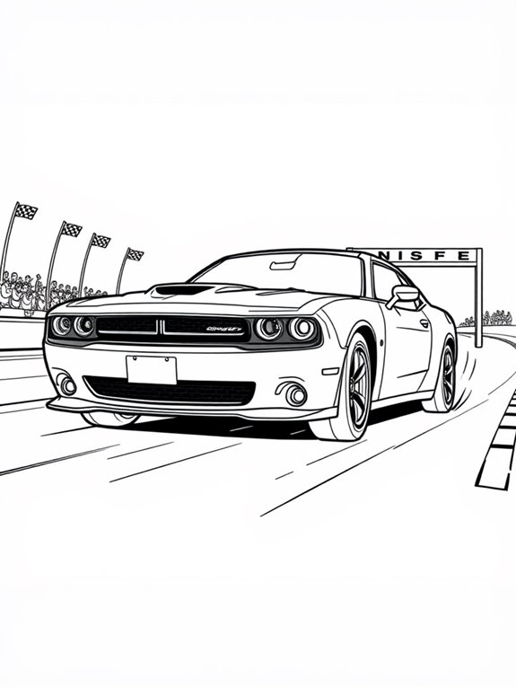 dodge charger coloring activity