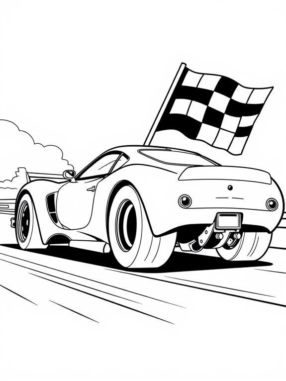 drag racing car illustration