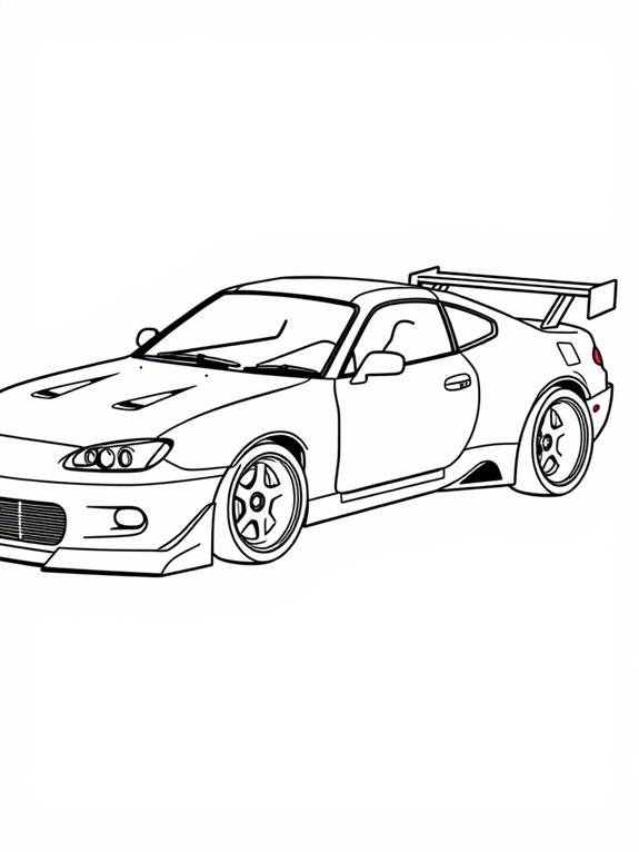 drift car coloring activity