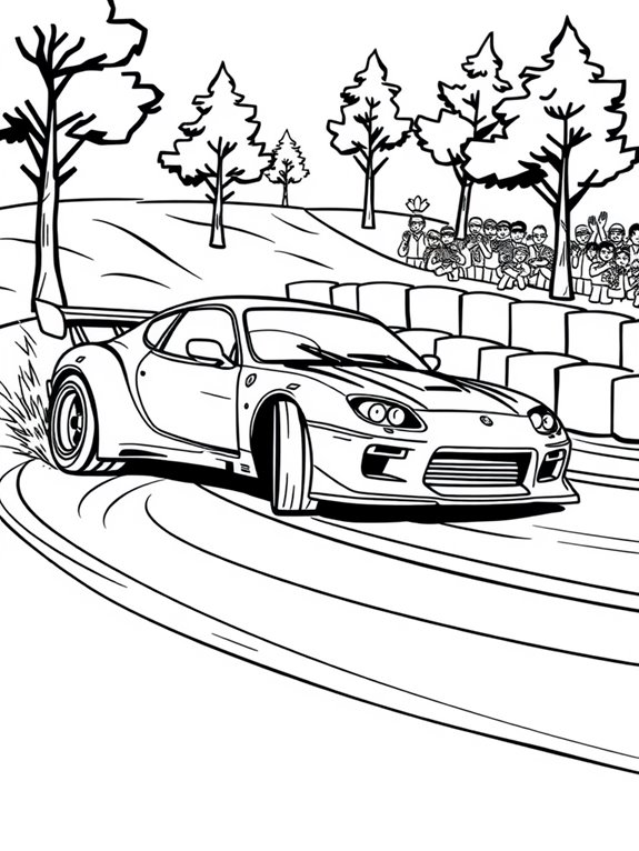 drift car racing illustration